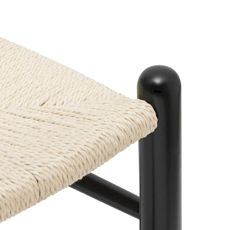 Geflechtstühle mit Massivholzgestell (2er-Set)