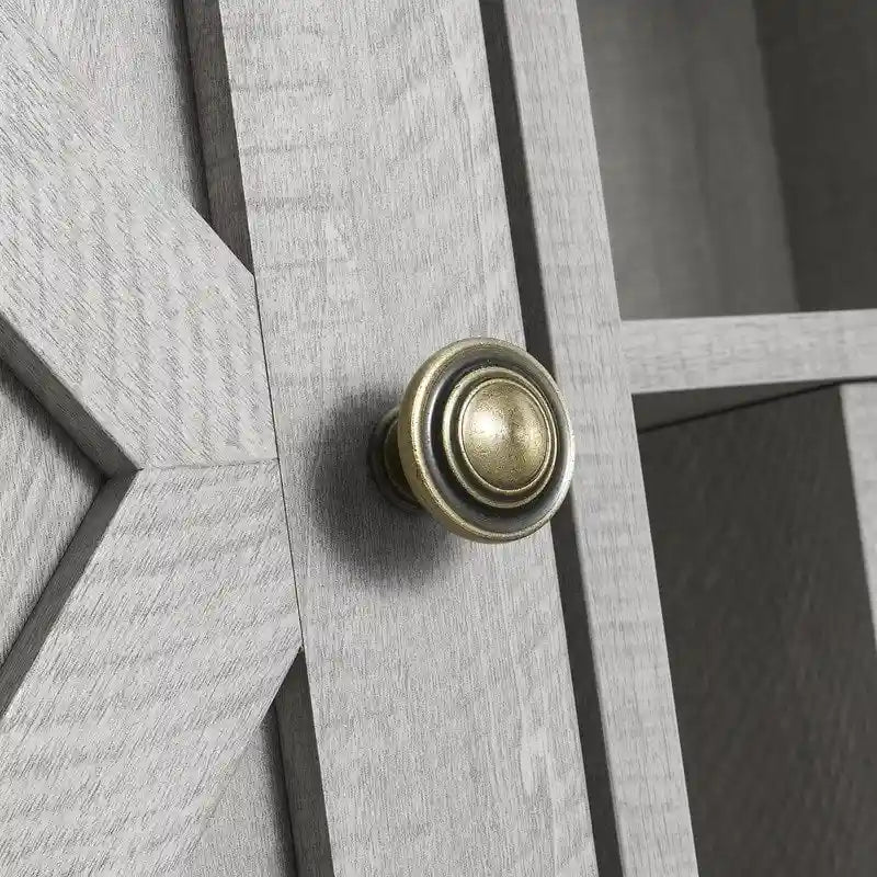 Armario para vinos moderno de 47 pulgadas con puertas en X y botellero integrado - 47 pulgadas de ancho