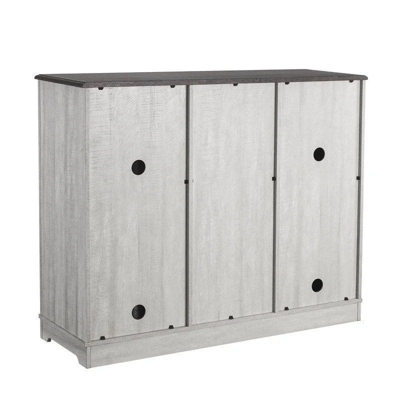 Armario para vinos moderno de 47 pulgadas con puertas en X y botellero integrado - 47 pulgadas de ancho