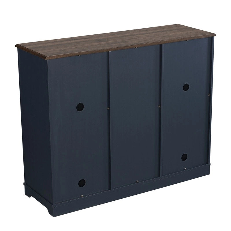 Armario para vinos moderno de 47 pulgadas con puertas en X y botellero integrado - 47 pulgadas de ancho
