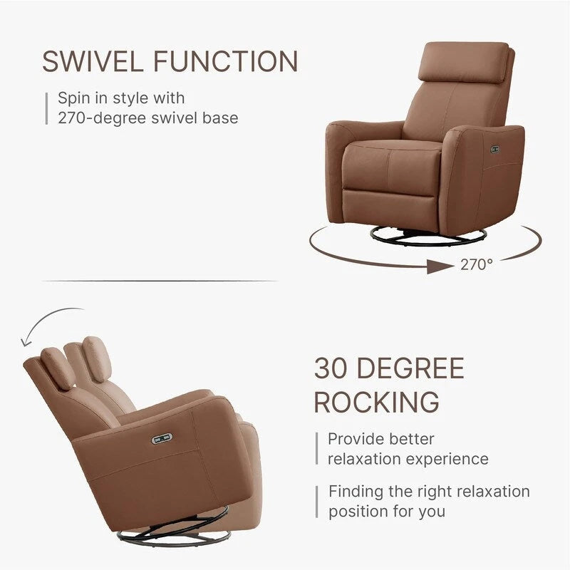 Fauteuil inclinable pivotant à bascule électrique, fauteuil d’allaitement inclinable