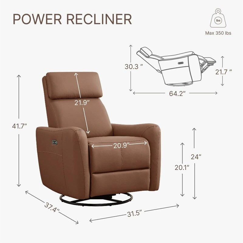 Fauteuil inclinable pivotant à bascule électrique, fauteuil d’allaitement inclinable